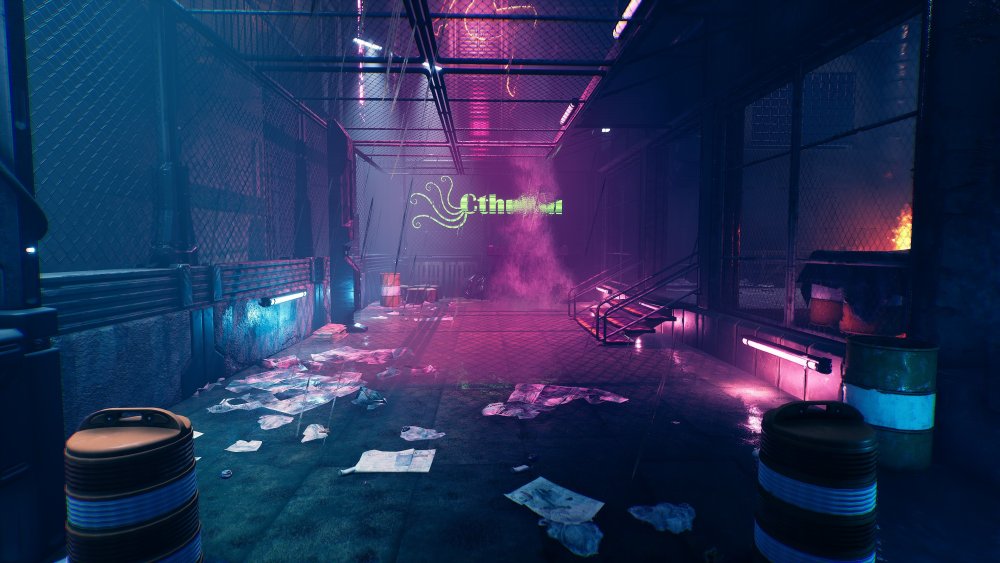 Cyberpunk комната неон