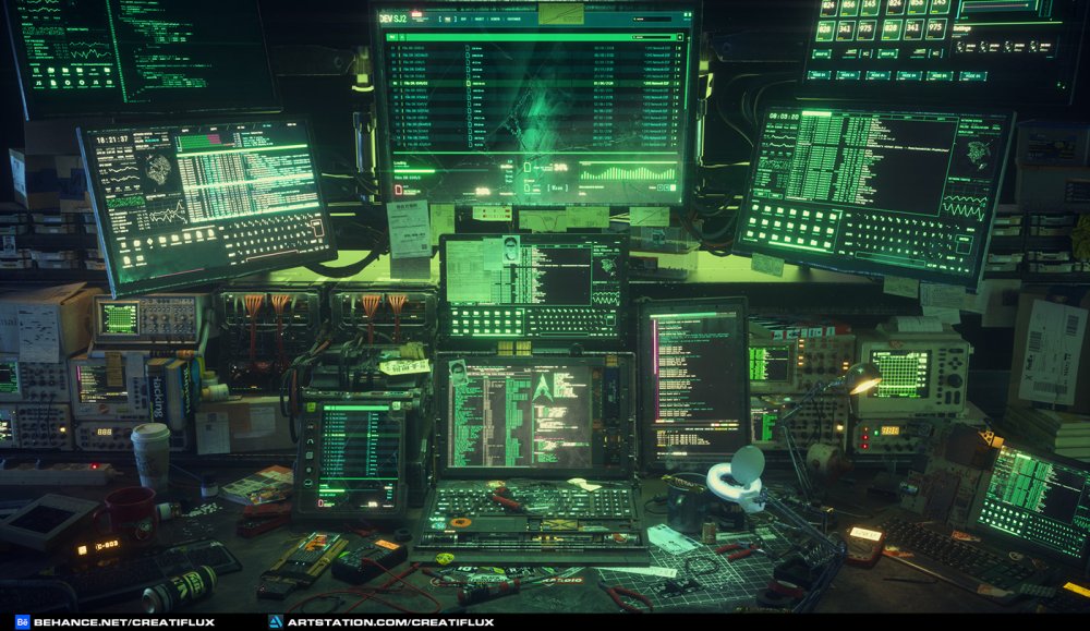 Арт комната Cyberpunk 2077