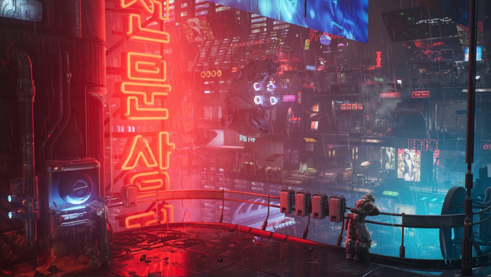 Комната хакера в стиле киберпанк