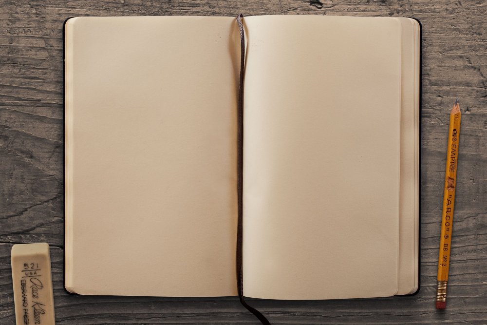 Блокнот с пустыми листами