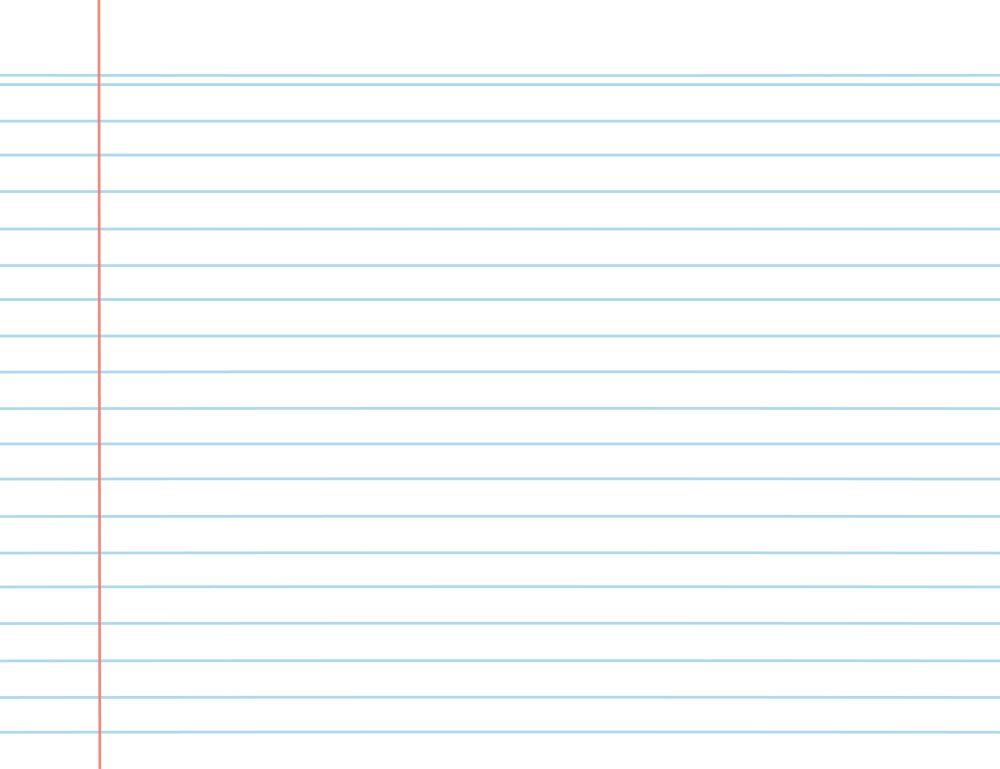 Лист тетради в линейку