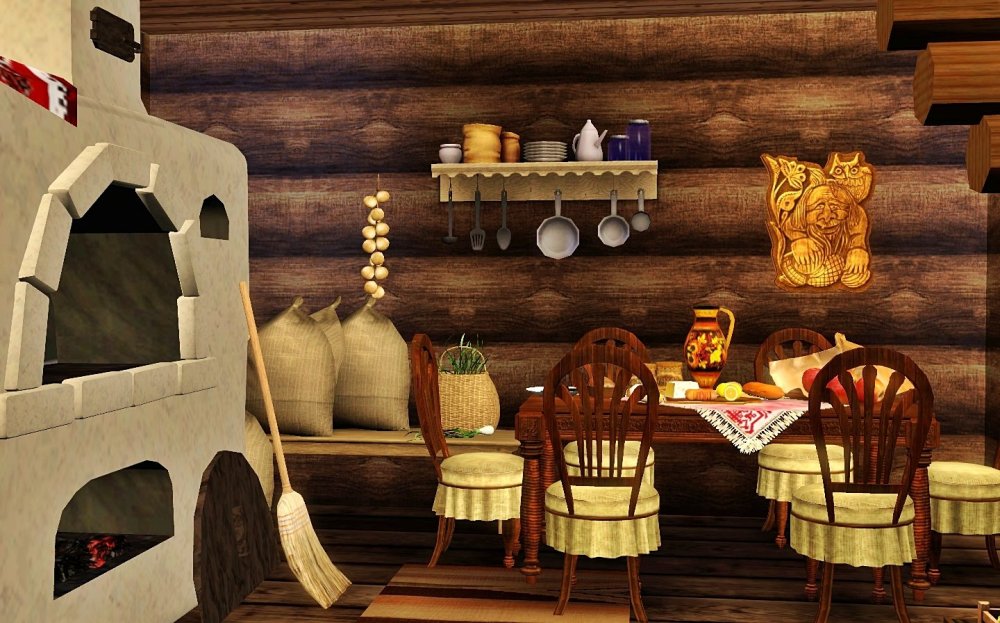 Интерьер русской избы