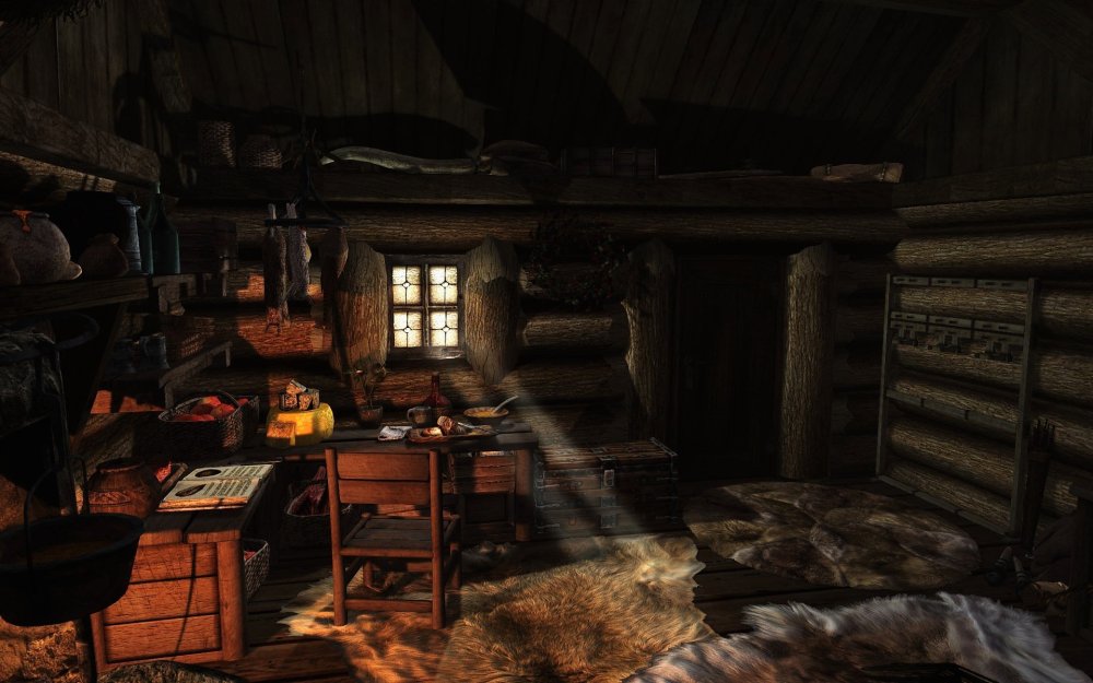 Окно в русской избе изнутри