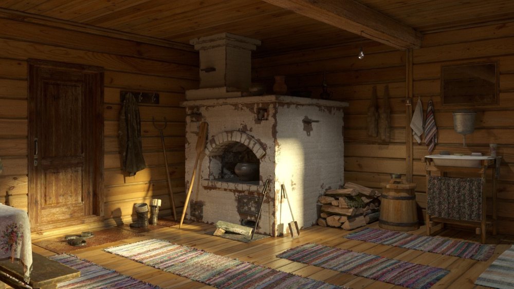 Русская изба внутри