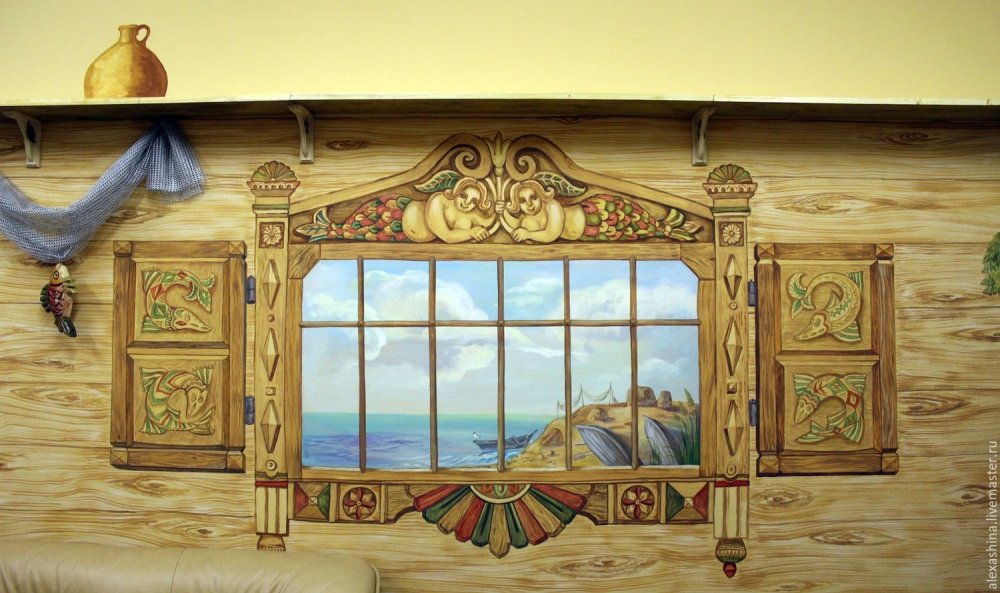 Избушка внутри вектор