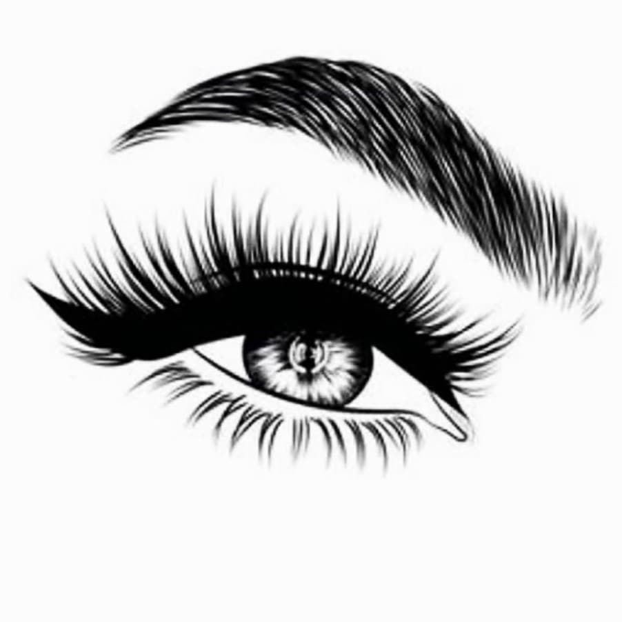 Ресницы черно белые