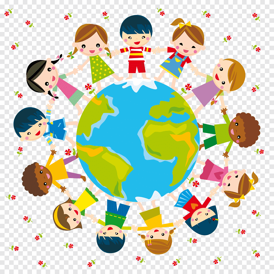 Круг из цветных человечков