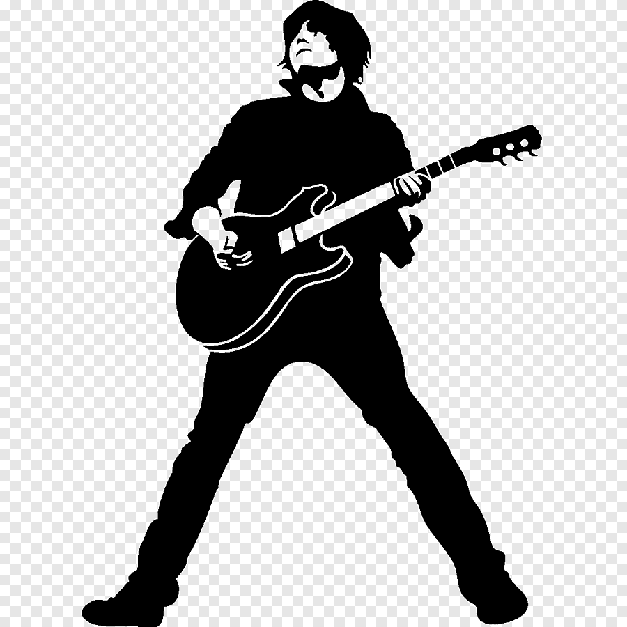 Крутой рокер с гитарой