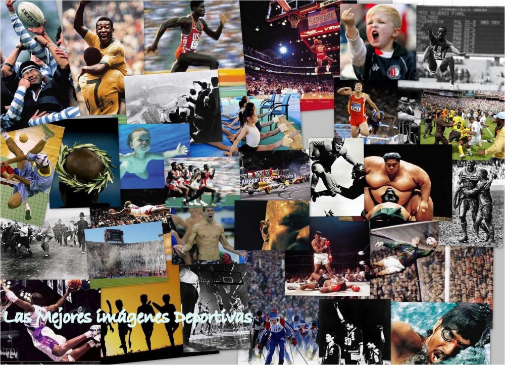 Спортивный фон для коллажа из фотографий