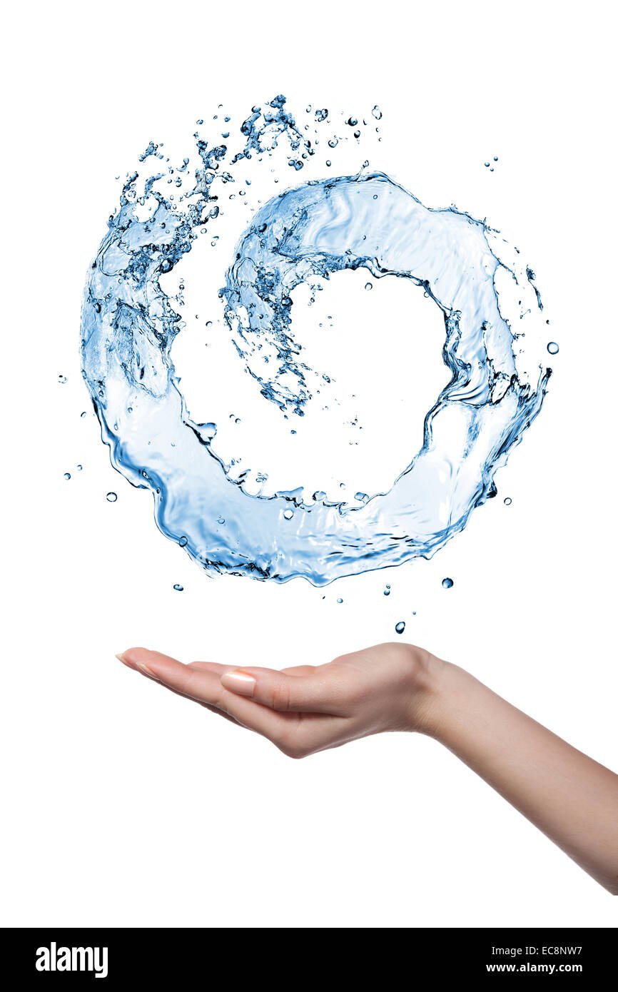 Руки держат воду