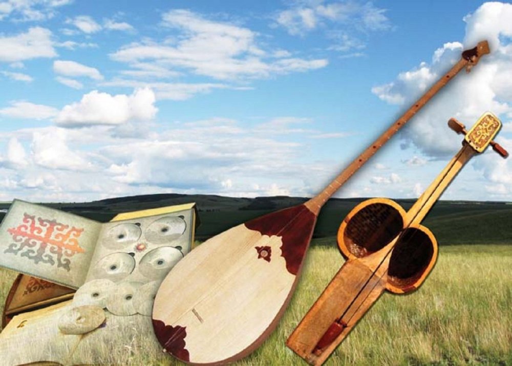 Казахский музыкальный инструмент рисунок