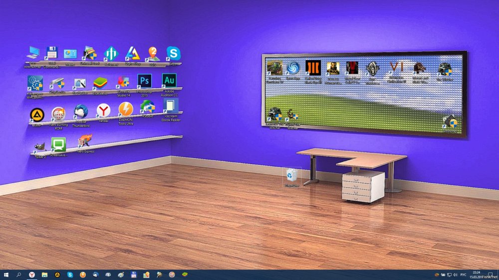 Комната с полками для ярлыков