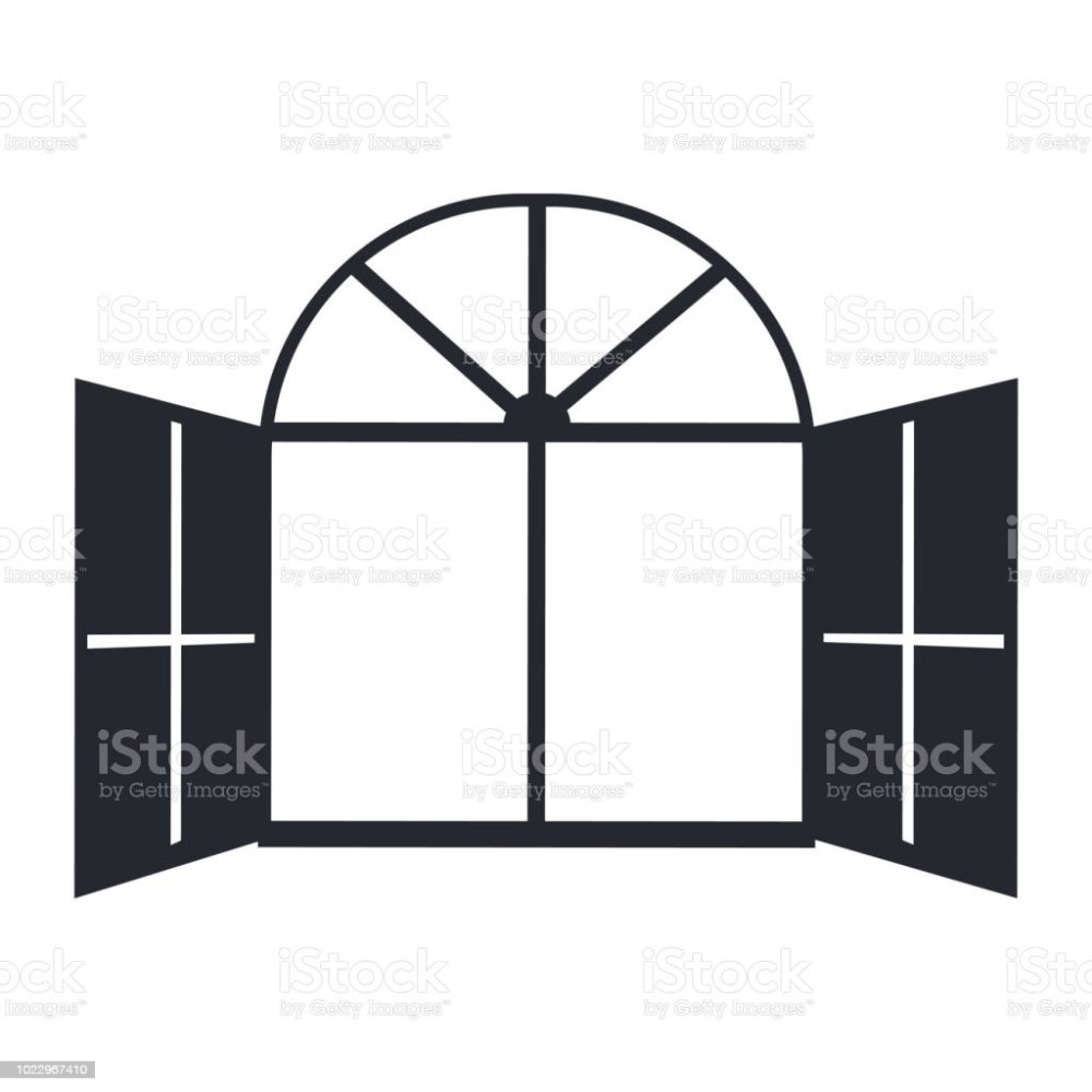Силуэт дома с окнами
