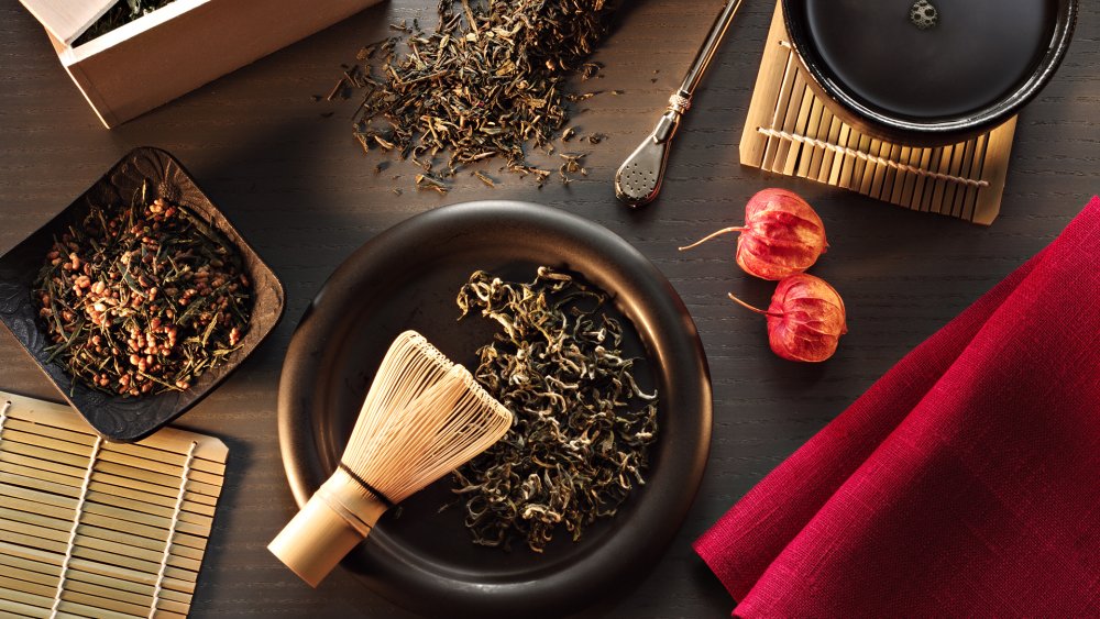 Чайная церемония вид сверху