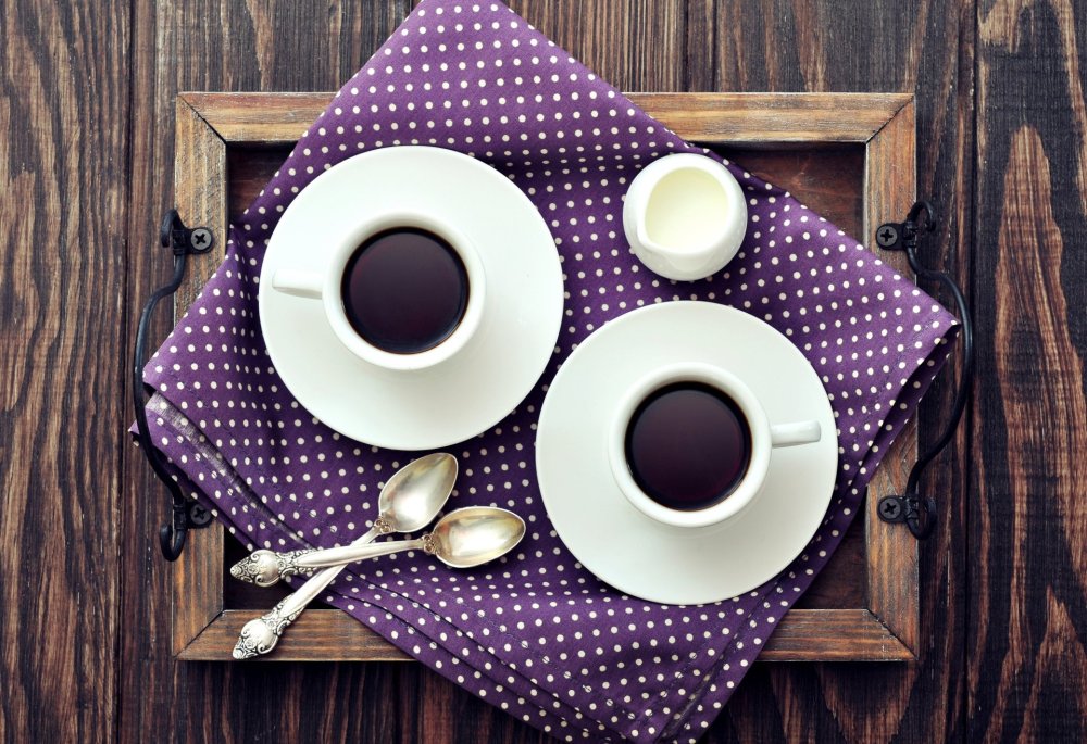 Кофе и цветы