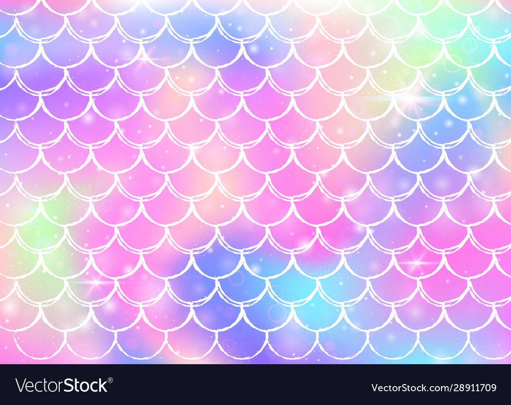 Фон чешуя Русалка акварель