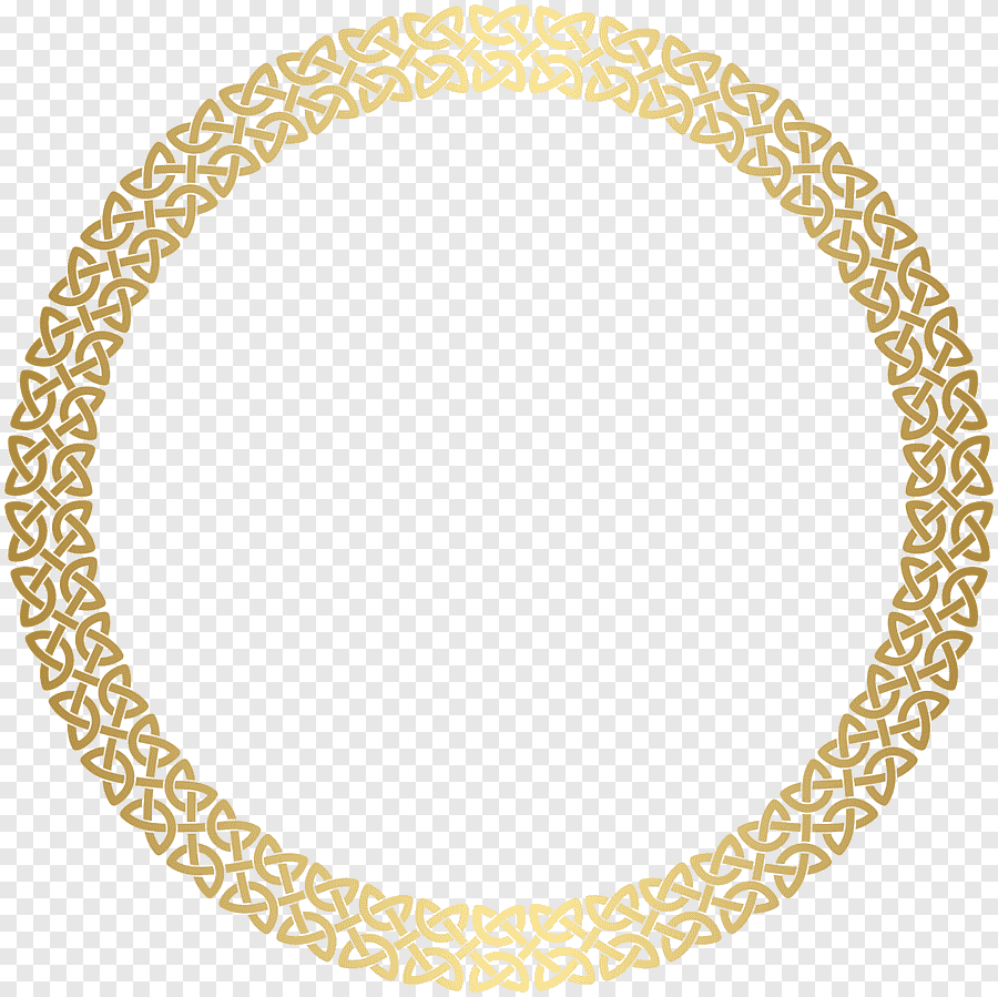 Круглая Узорная Золотая рамка