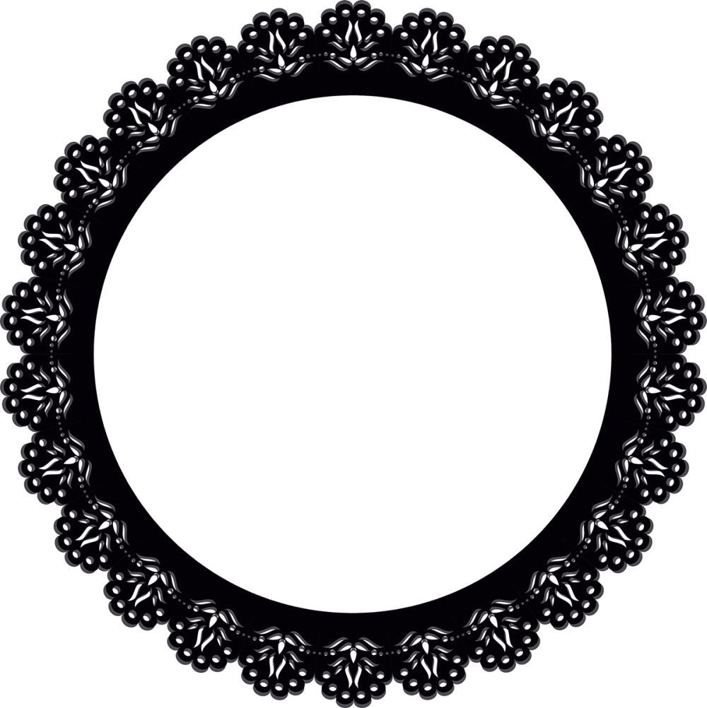 Круглая ажурная рамка