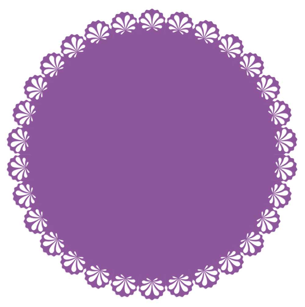 Рамка круглая сиреневая