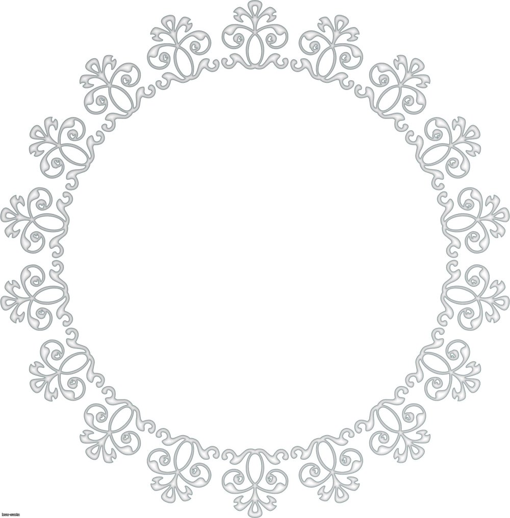 Круглая ажурная рамка