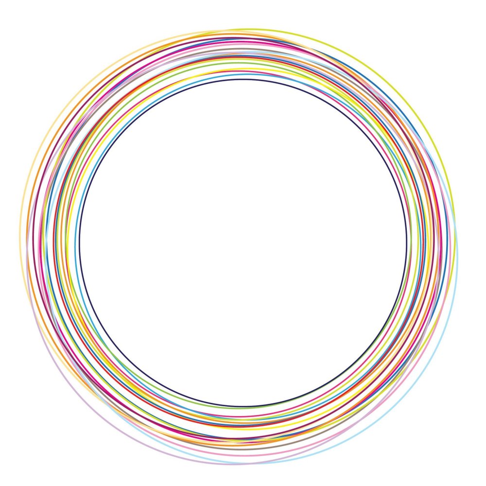 Круглые рамки разноцветные