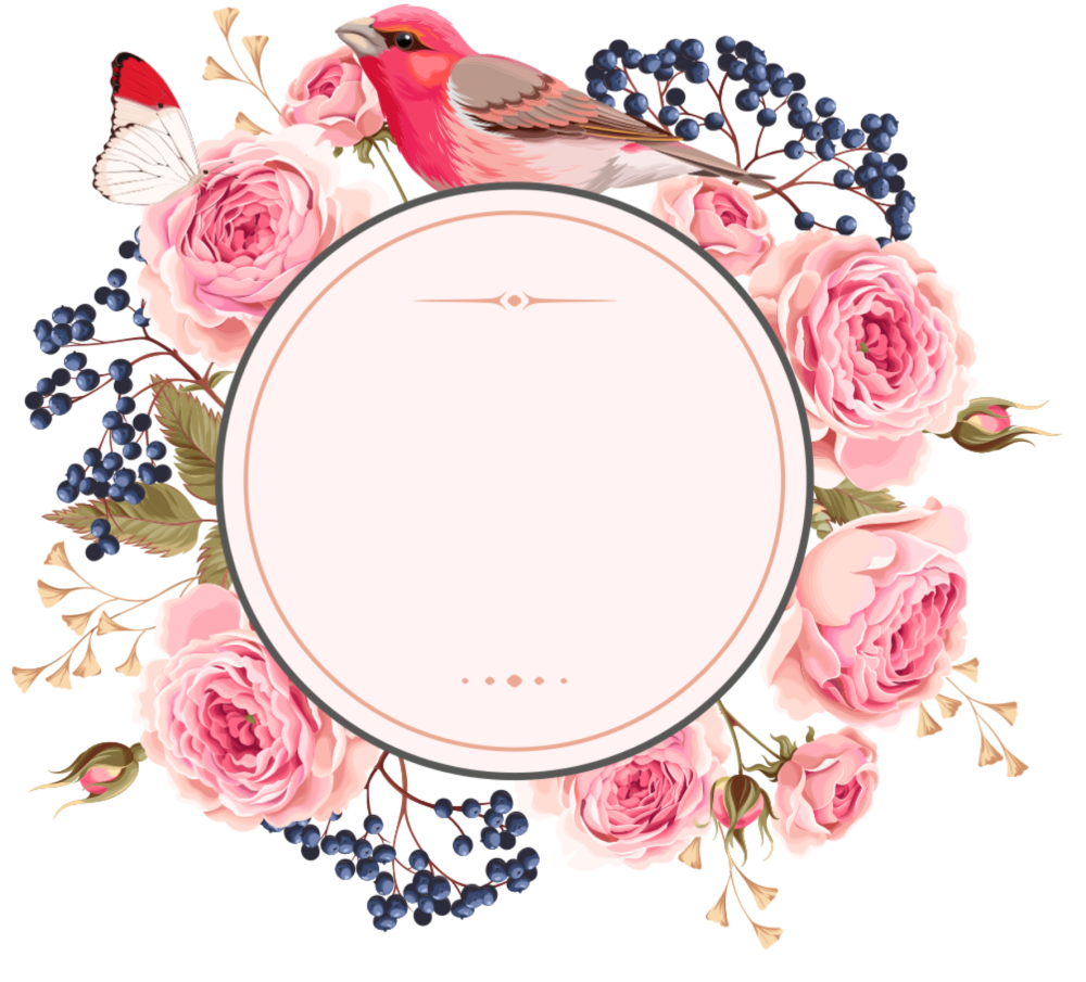 Цветочная рамка круглая