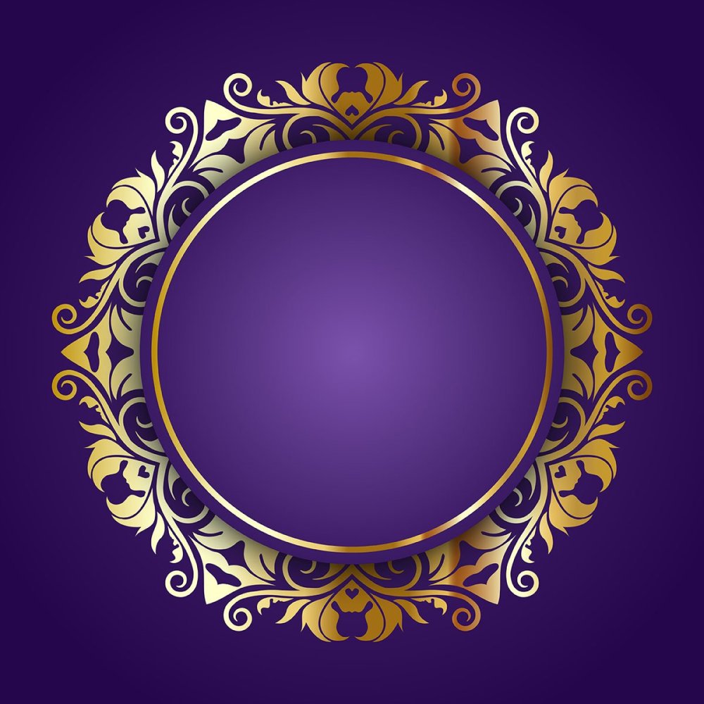 Фиолетовая круглая рамка