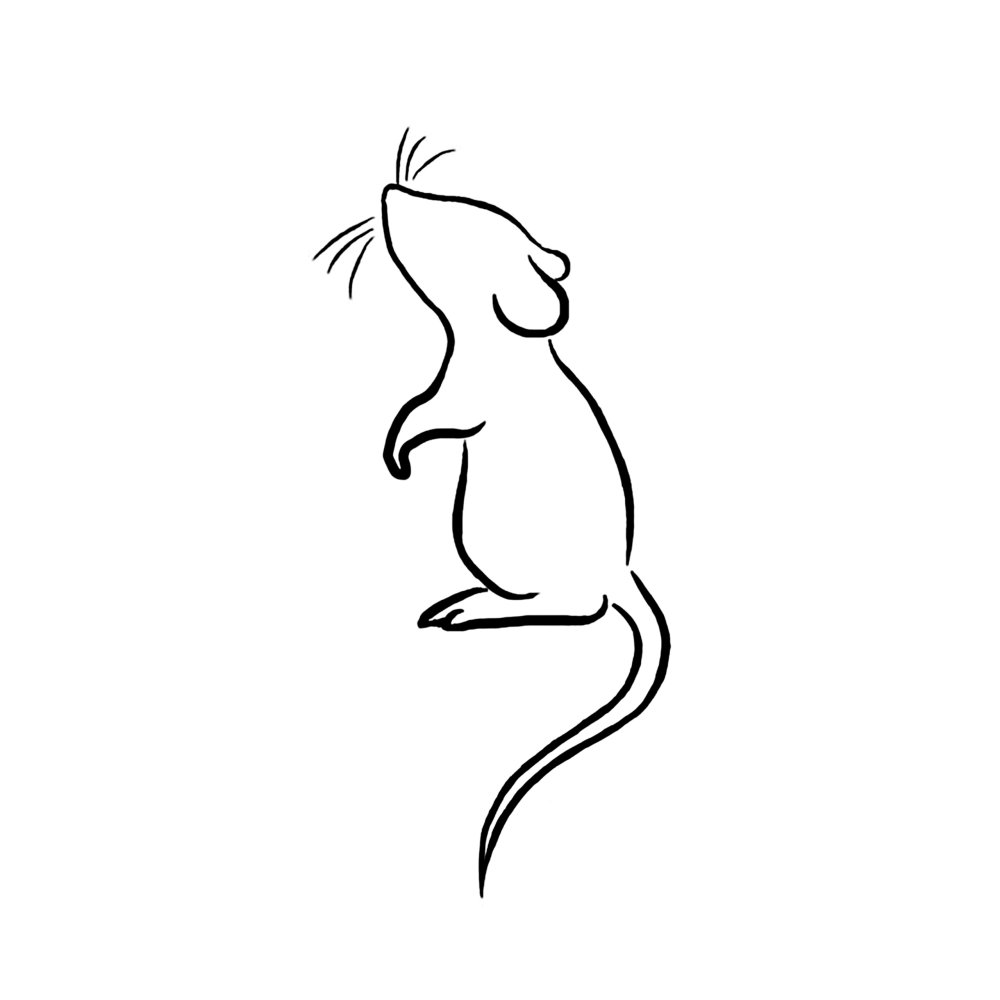 Мышка на задних лапах