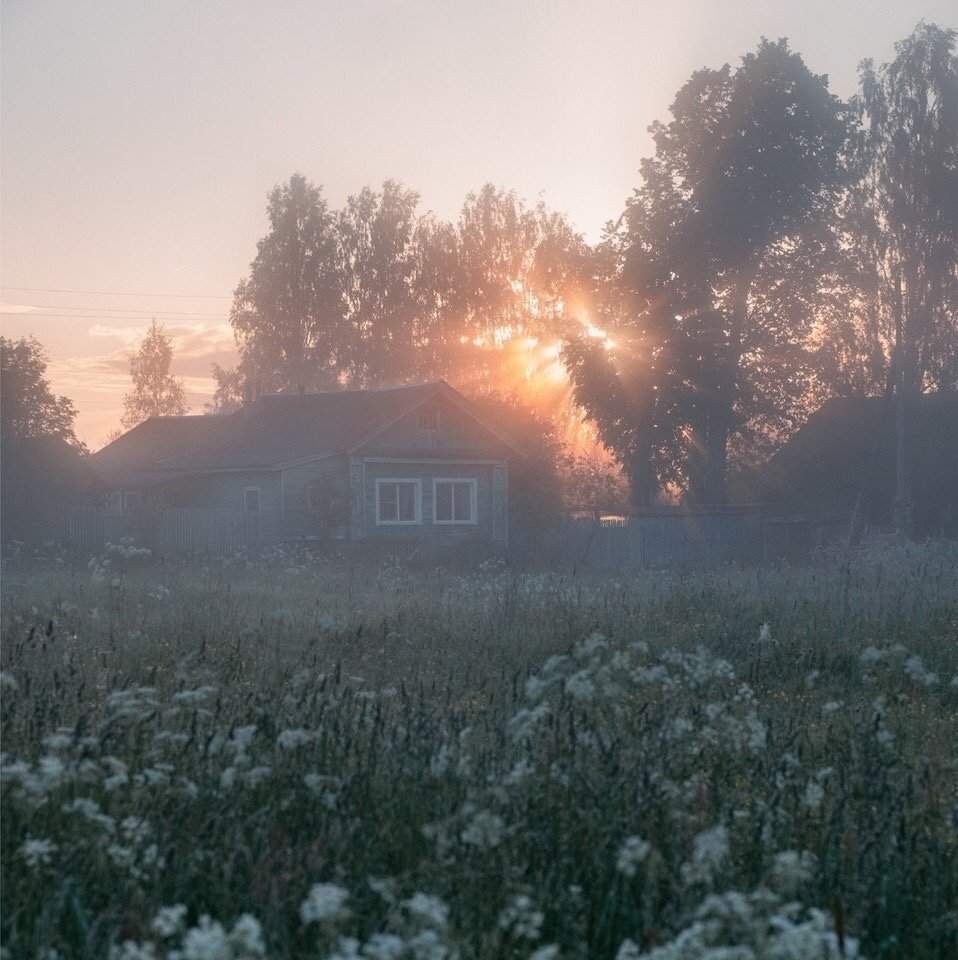 Дом на закате