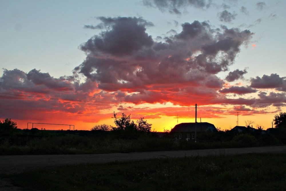 Рассвет в деревне