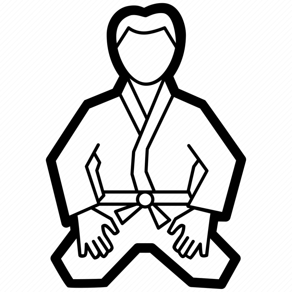 Дзюдо трафарет