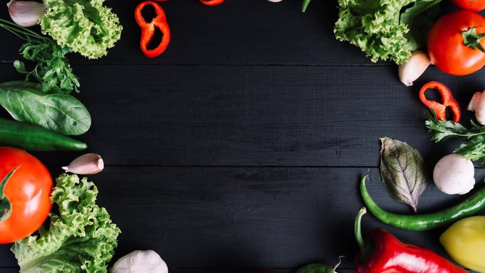 Фон с фруктом в углу