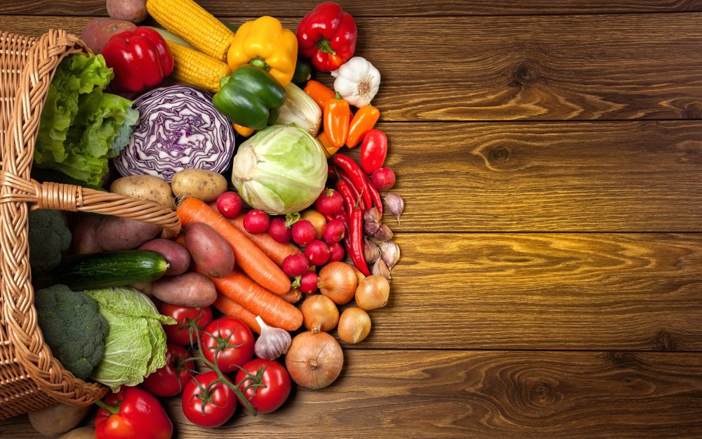 Фрукты овощи панорама