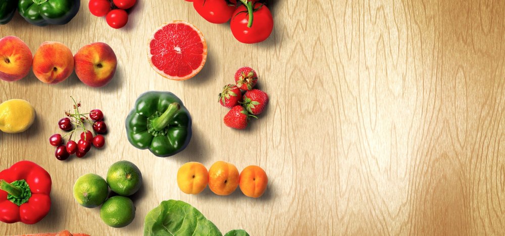 Фон доска с овощами