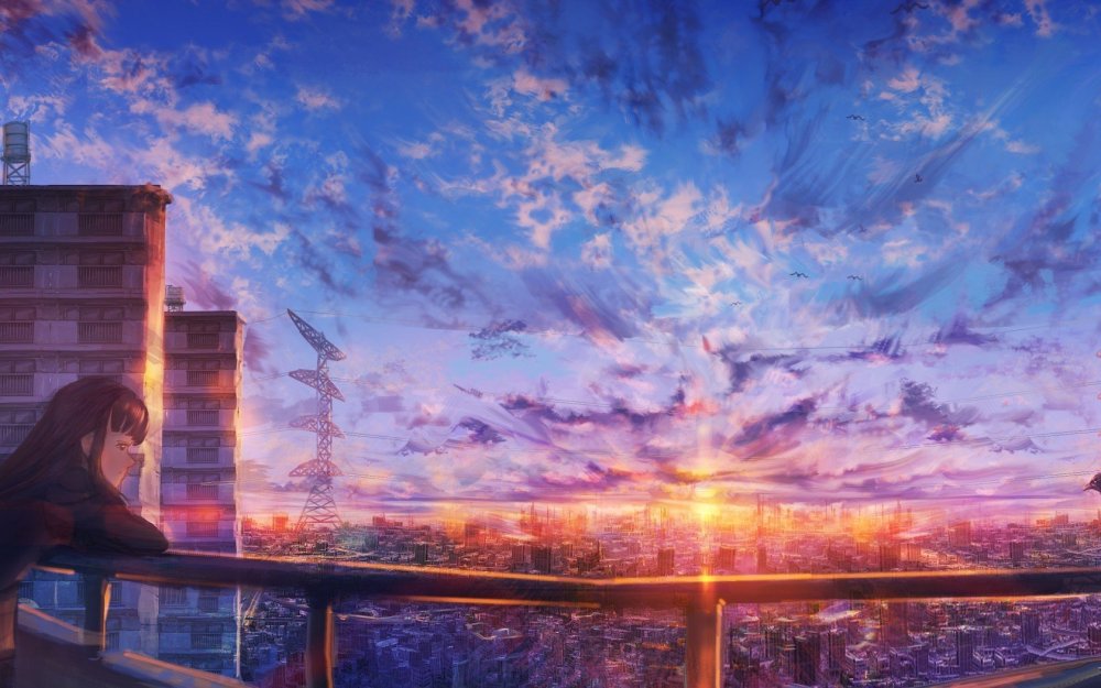 Аниме пейзажи на рабочий стол