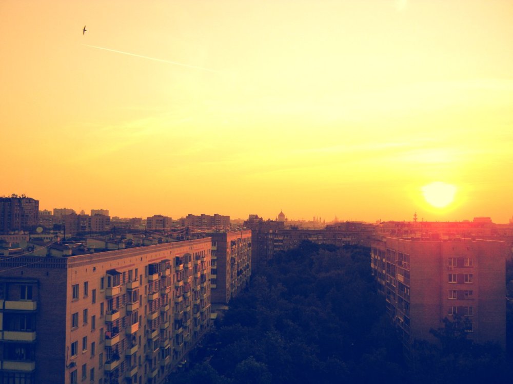 Крыша многоэтажки аниме падение без людей