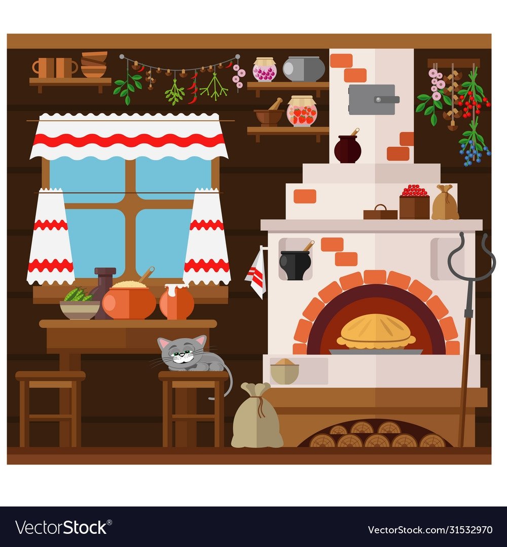 Бревенчатая стена с окном