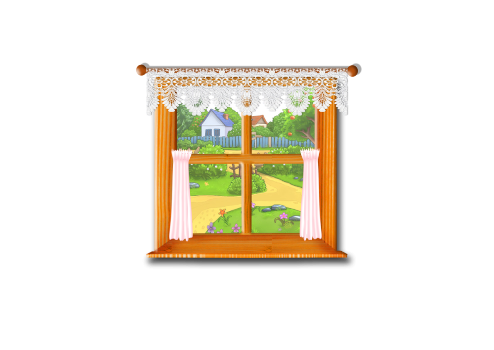 Окно в деревенском доме