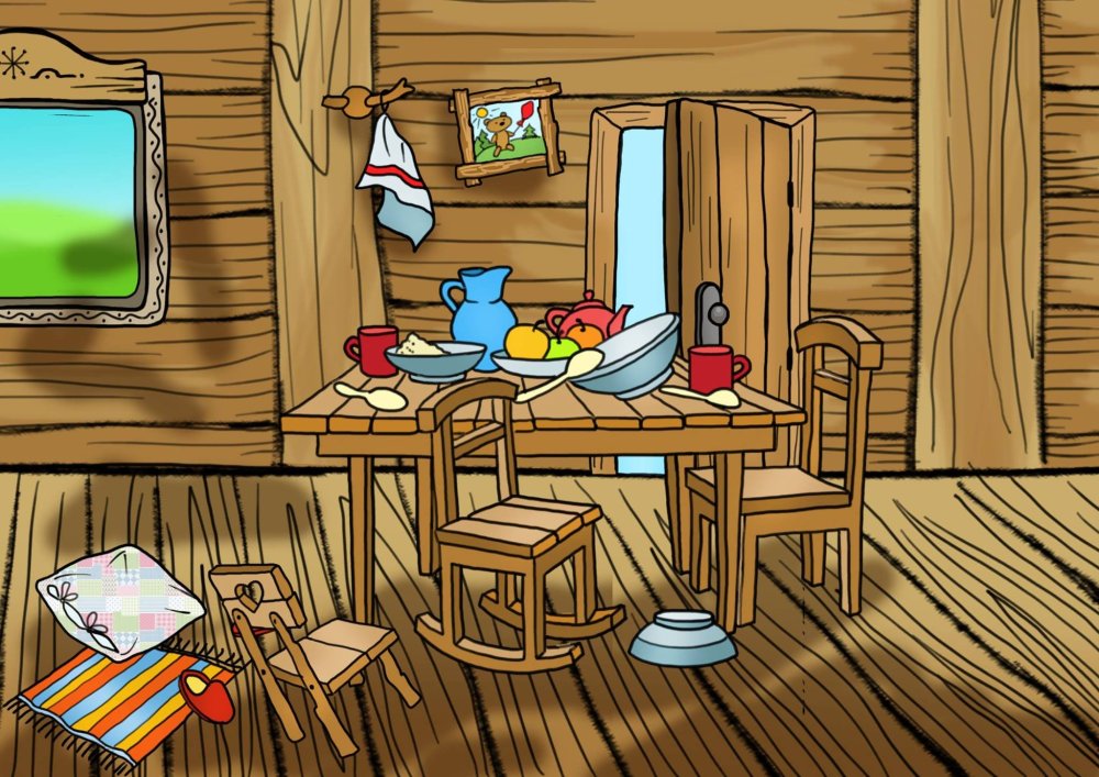 Стена избы с окном