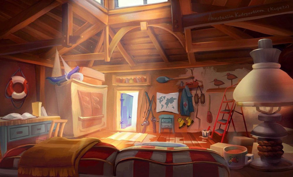 Фон русская изба внутри