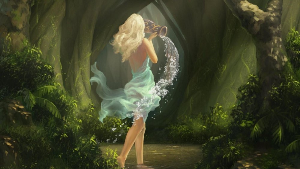 Девушка в лесу фэнтези