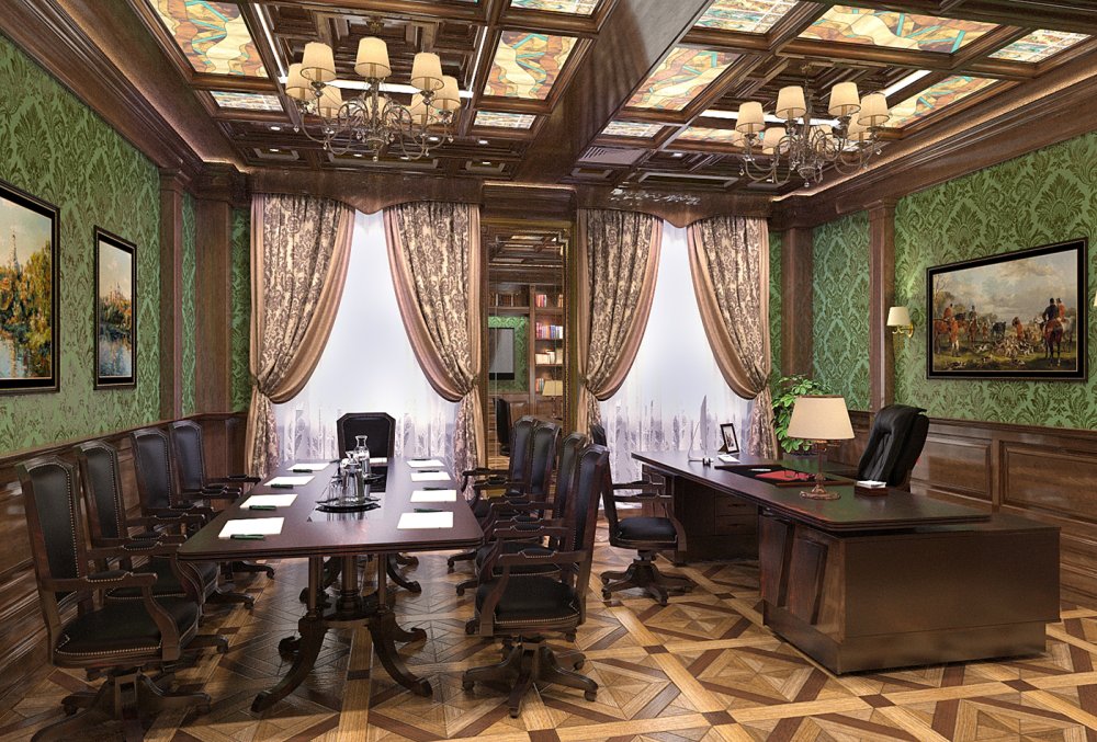 Кабинет в английском стиле