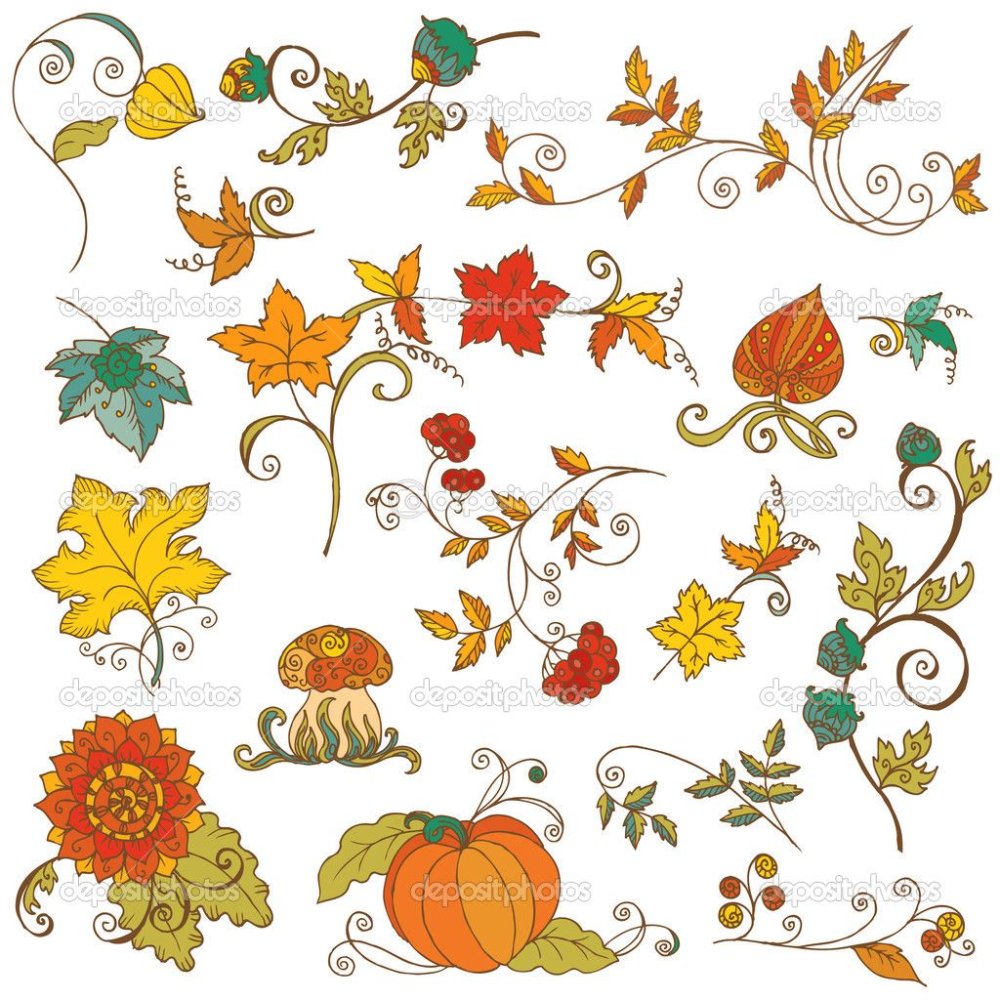 Стикеры на тему осень