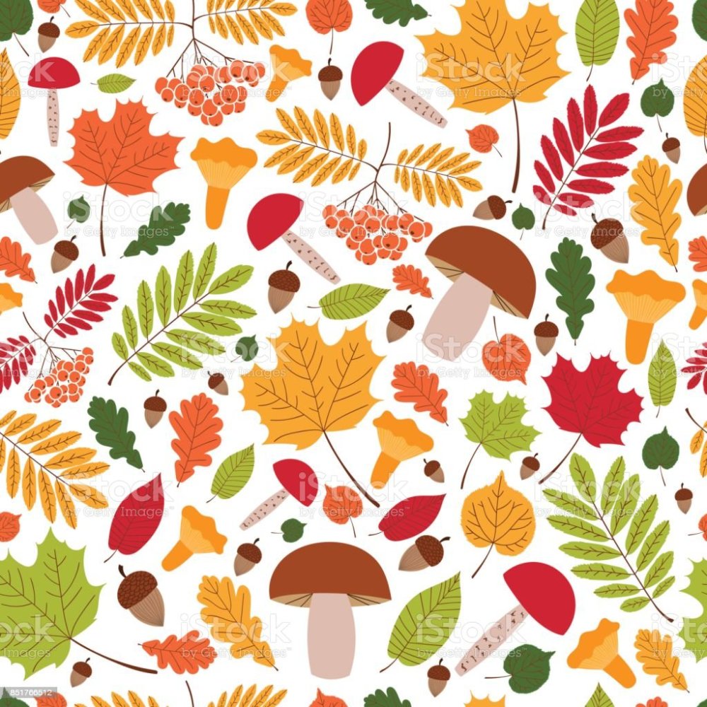 Бесшовный паттерн осень