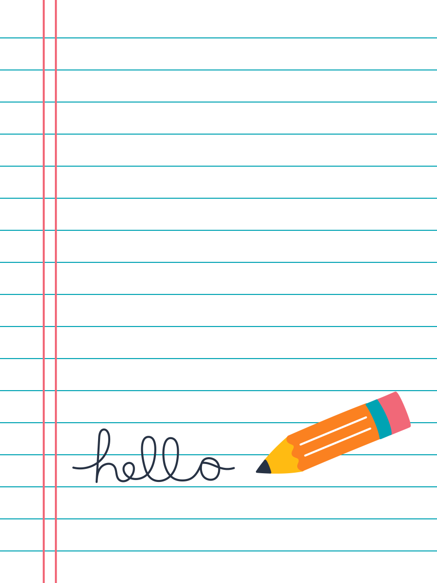 Лист тетради в широкую линию