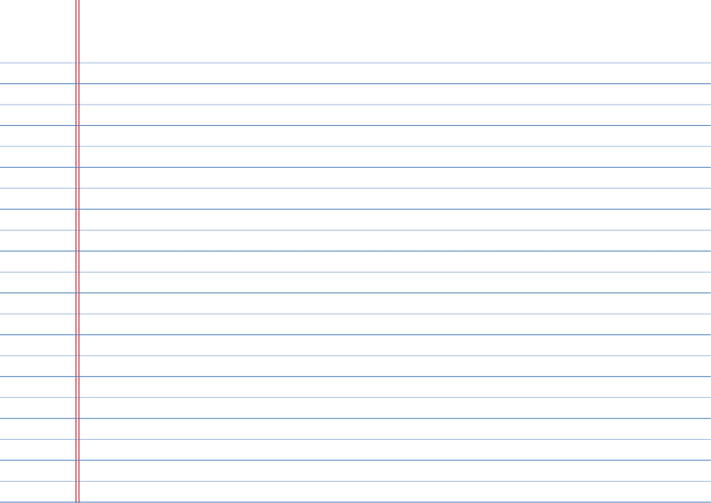 Тетрадный лист в линию