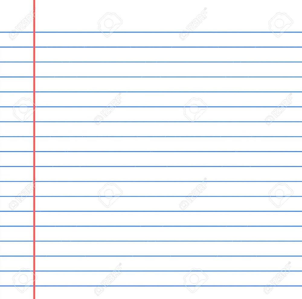 Страница тетради в линию