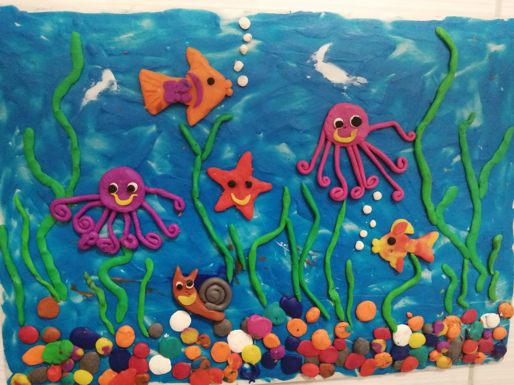 Лепка подводный мир