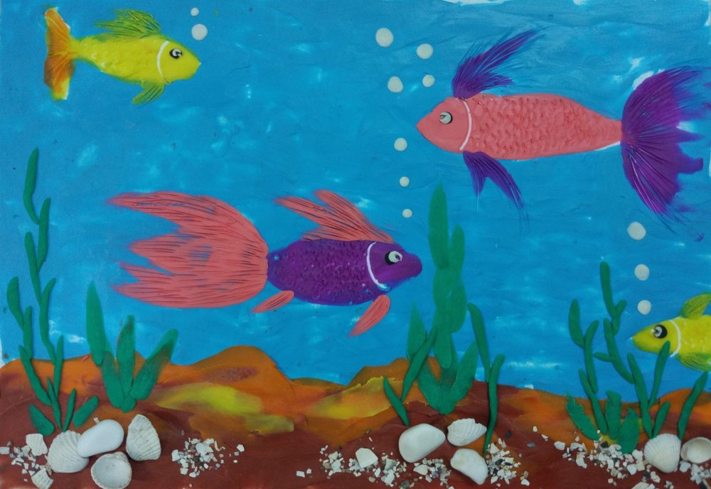 Рыбка для пластилинографии