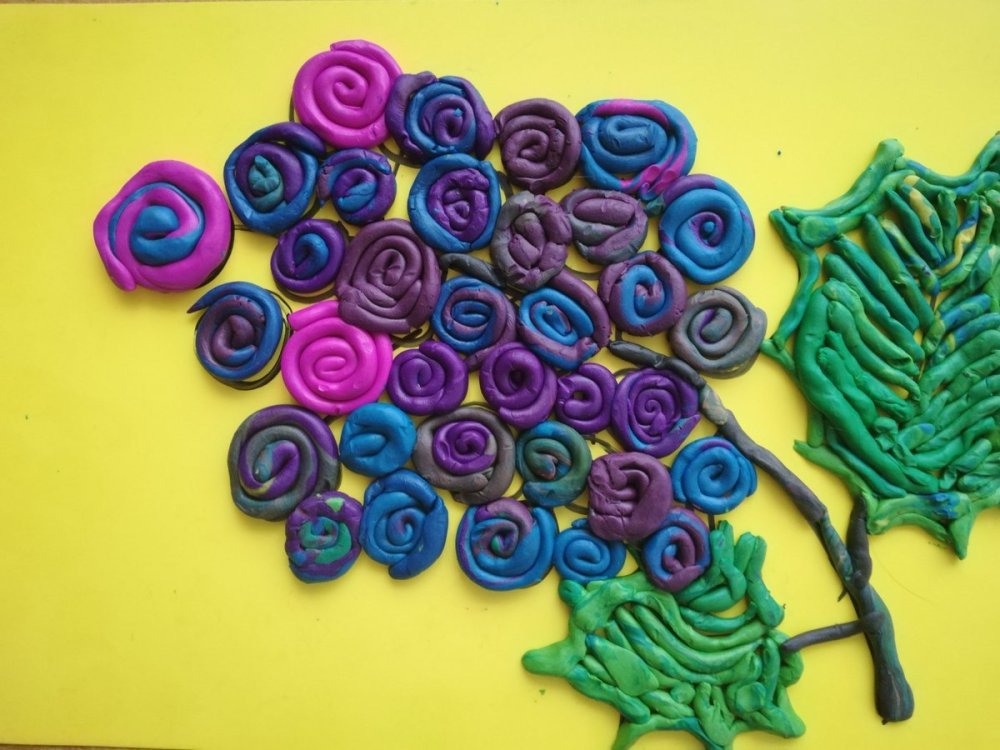 Цветы из пластилина